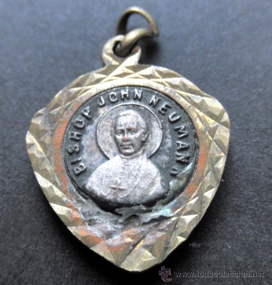 Vintage: * MEDALLA VINTAGE * BISHOP JOHN NEWMAN * 2CM - Foto 2
