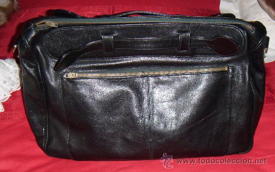 Vintage: CARTERA EXTENSIBLE DE CUERO NEGRO - Foto 1