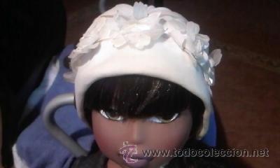 Vintage: Antiguo gorro de comuni&oacute;n ni&ntilde;a.A&ntilde;os 80 - Foto 2
