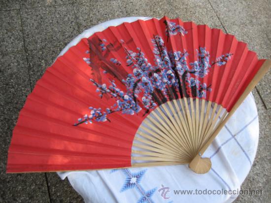 Vintage: ABANICO PERICON CHINO.4 - 78 x 120 CMS. - Foto 1