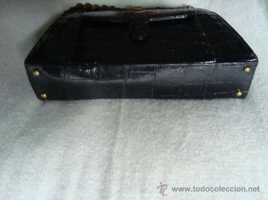 Vintage: BOLSO DE COCODRILO NEGRO - Foto 4