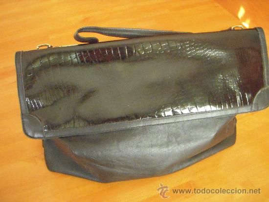 Vintage: bolso de piel negro - Foto 3