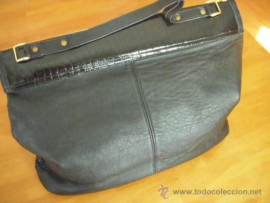 Vintage: bolso de piel negro - Foto 4