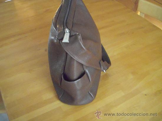 Vintage: Bolso de piel marr&oacute;n - Foto 3