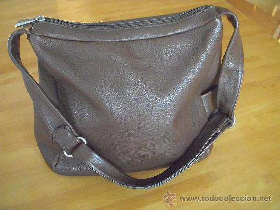 Vintage: Bolso de piel marr&oacute;n - Foto 4