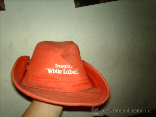 Vintage: SOMBRERO DEWARS WHITE LABEL A&Ntilde;OS 80 - Foto 1