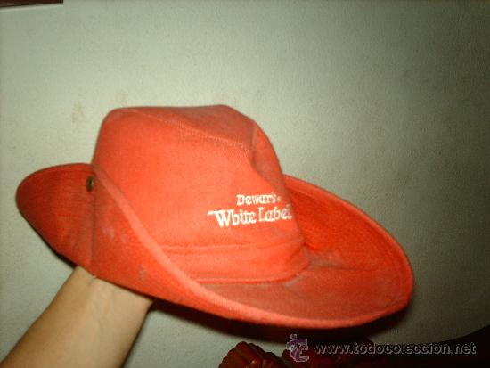 Vintage: SOMBRERO DEWARS WHITE LABEL A&Ntilde;OS 80 - Foto 3