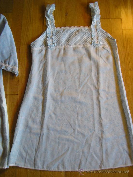 Vintage: CONJUNTO DE BATA Y CAMISON VINTAGE - Foto 2