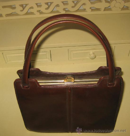 Vintage: BOLSO EN PIEL -A&Ntilde;OS 50. - Foto 2