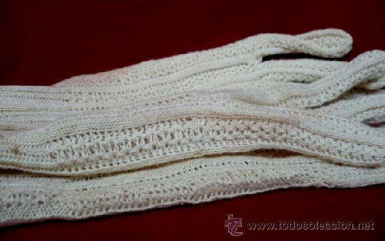 Vintage: guantes de algod&oacute;n, 60s - Foto 3