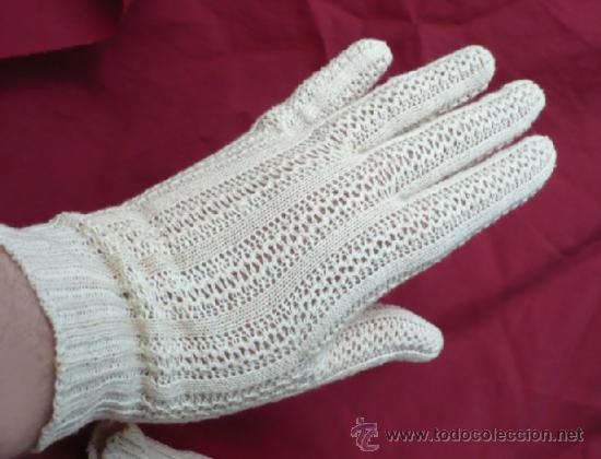 Vintage: guantes de algod&oacute;n, 60s - Foto 1