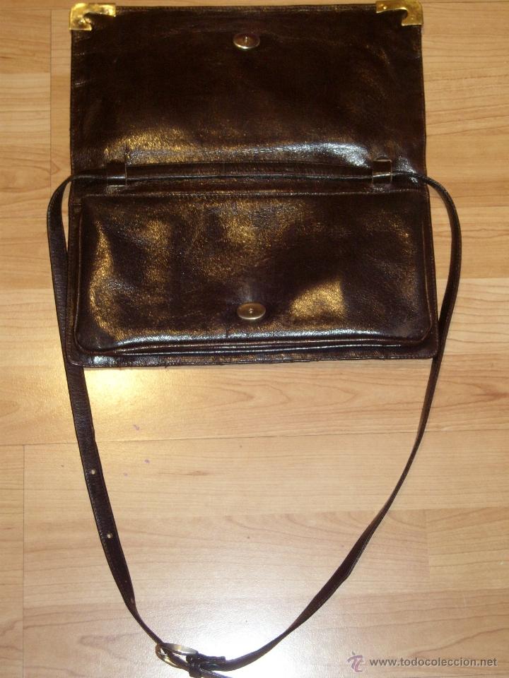 Vintage: BOLSO PIEL DE COCODRILO MARRON. - Foto 3