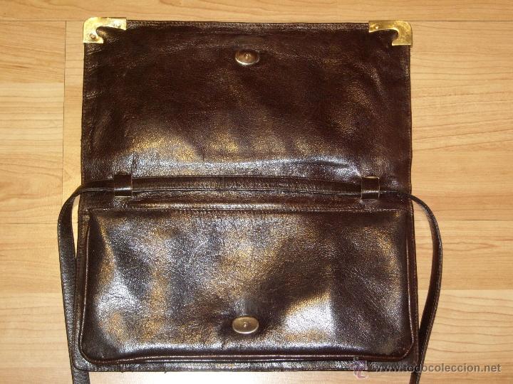 Vintage: BOLSO PIEL DE COCODRILO MARRON. - Foto 4