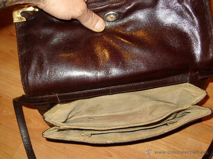 Vintage: BOLSO PIEL DE COCODRILO MARRON. - Foto 6