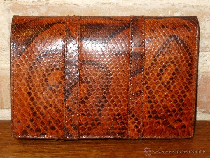 Vintage: CARTERA DE PIEL DE SERPIENTE. PIERRE CARDIN - Foto 2