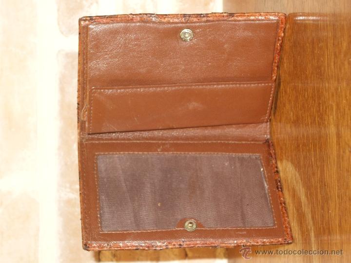 Vintage: CARTERA DE PIEL DE SERPIENTE. PIERRE CARDIN - Foto 3
