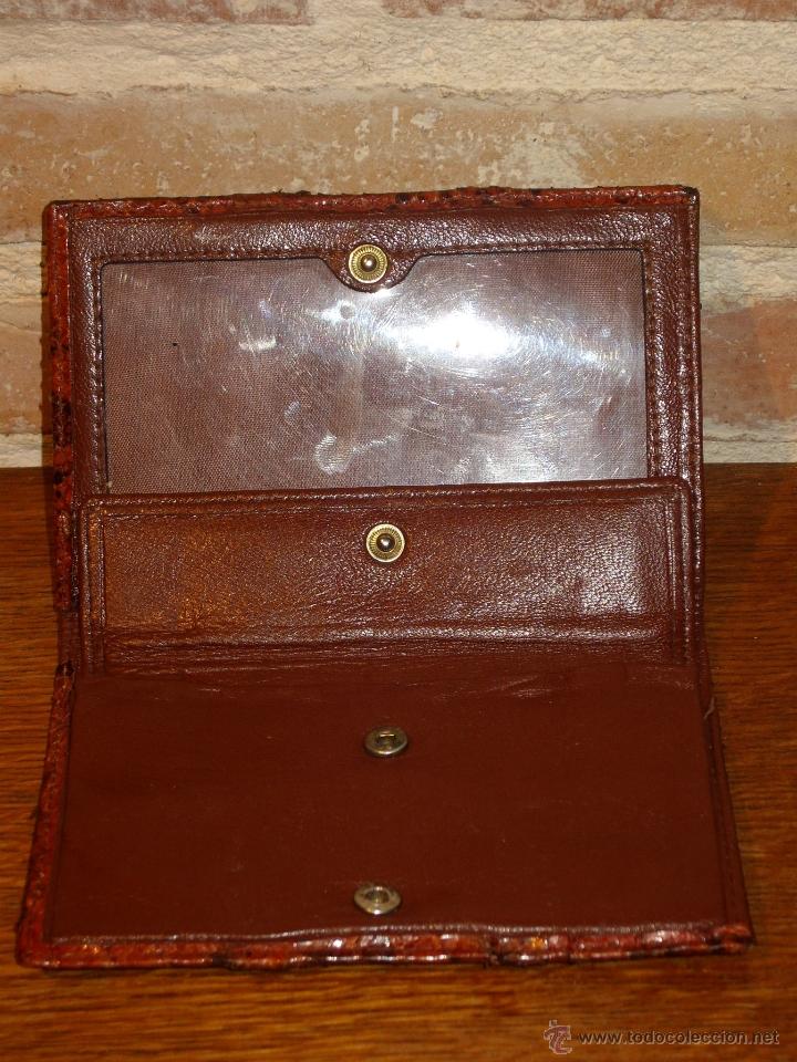Vintage: CARTERA DE PIEL DE SERPIENTE. PIERRE CARDIN - Foto 4
