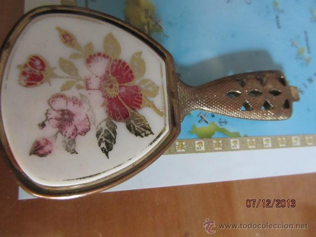 Vintage: peque&ntilde;o espejo de bolsillo 8x5 cms - Foto 1