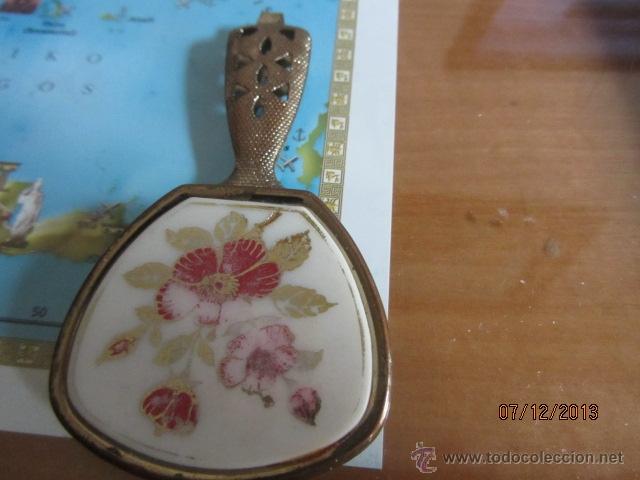 Vintage: peque&ntilde;o espejo de bolsillo 8x5 cms - Foto 2