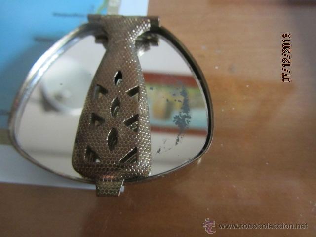 Vintage: peque&ntilde;o espejo de bolsillo 8x5 cms - Foto 4