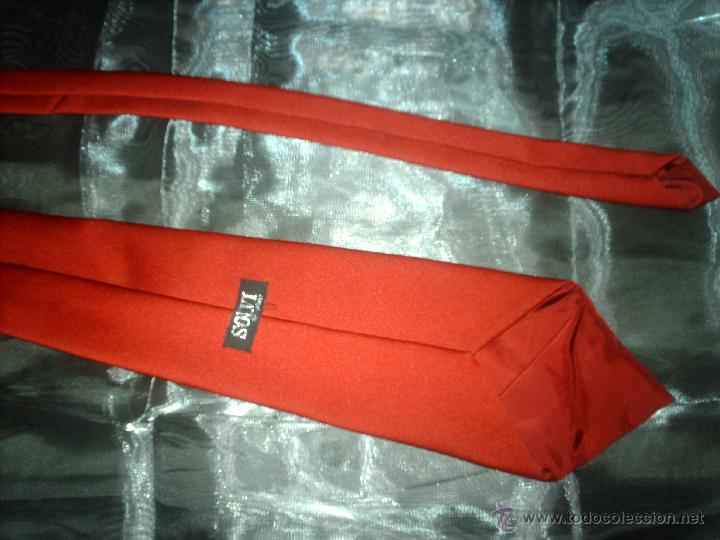 Vintage: corbata roja de calidad solvi - Foto 1