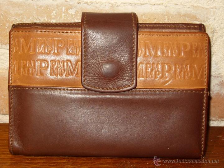 Vintage: CARTERA, MONEDERO PIEL ORIGINAL. - Foto 1