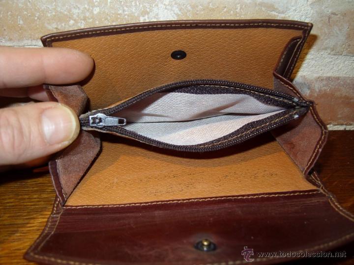 Vintage: CARTERA, MONEDERO PIEL ORIGINAL. - Foto 4