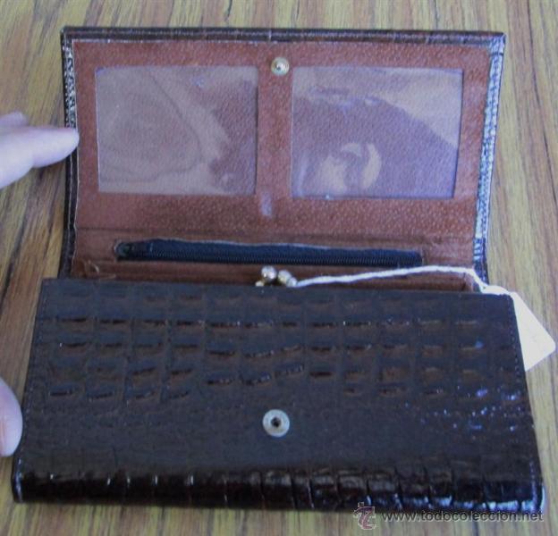 Vintage: MONEDERO de cuero repujado - Color marron - Foto 4