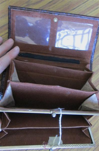 Vintage: MONEDERO de cuero repujado - Color marron - Foto 5