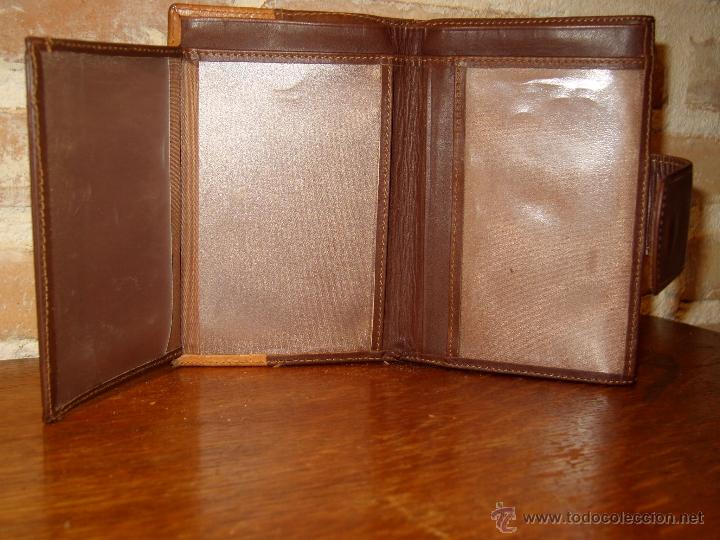 Vintage: CARTERA, MONEDERO PIEL ORIGINAL. - Foto 5