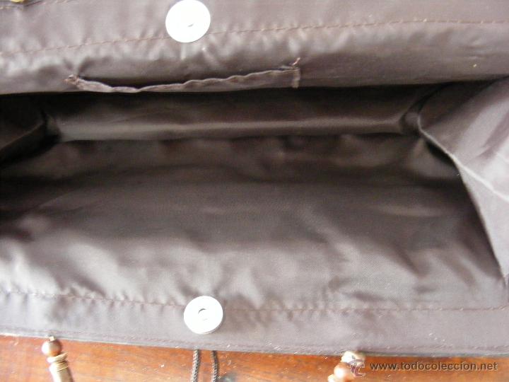 Vintage: Antigua bolsa de mano en Madera - Foto 4
