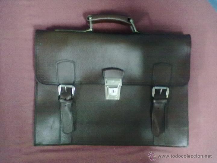 Vintage: BOLSO CARTERA PORTAFOLIOS SIMILPIEL MARRON - Foto 1