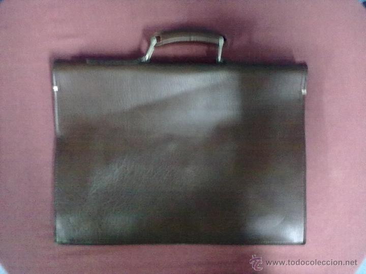 Vintage: BOLSO CARTERA PORTAFOLIOS SIMILPIEL MARRON - Foto 2