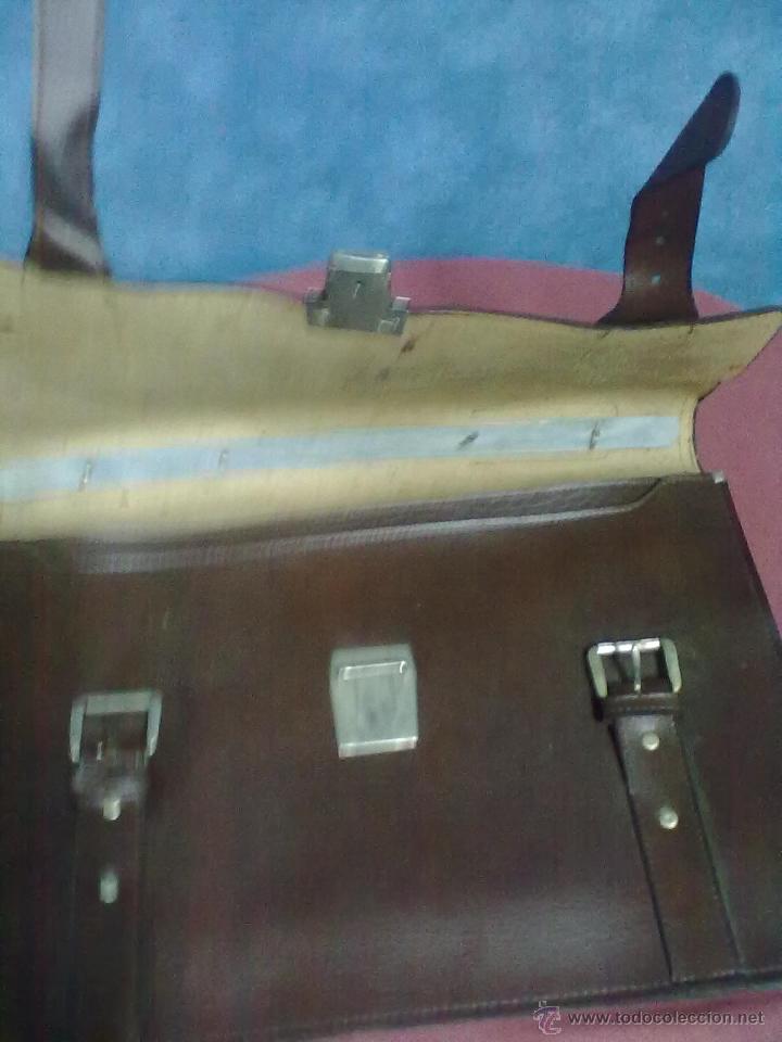 Vintage: BOLSO CARTERA PORTAFOLIOS SIMILPIEL MARRON - Foto 3