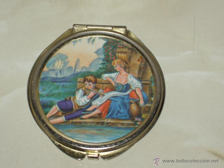 Vintage: ESPEJO DE BOLSO DOBLE ESPEJO CON AUMENTO. - Foto 2