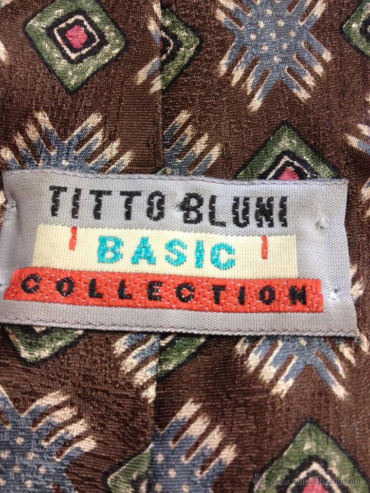 Vintage: Antigua corbata Vintage. Titto Bluni, Basic Collection. Seda - Foto 2