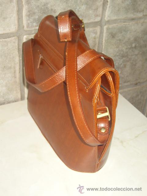 Vintage: BOLSO DE MUJER EN COLOR MARRON. - Foto 4