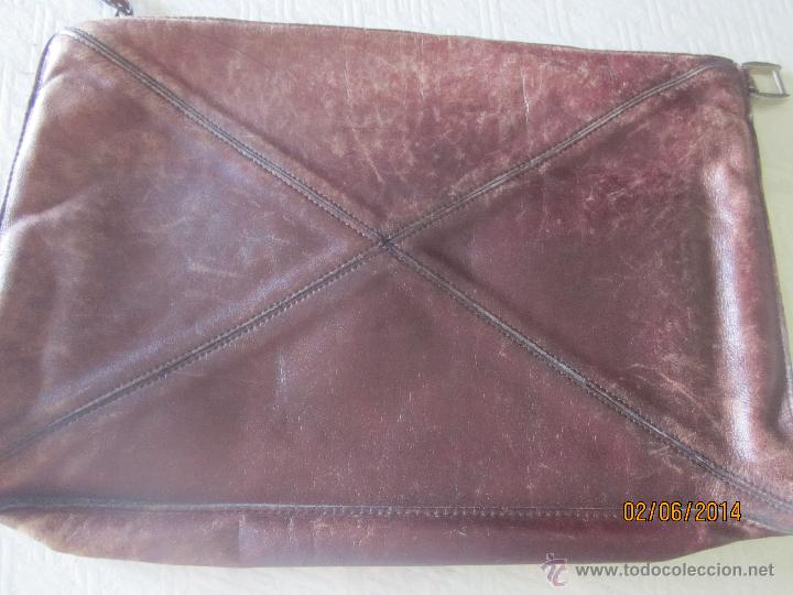 Vintage: CARTERA DE CUERO CIERRE YKK, DIVERSOS COMPARTIMENTOS - Foto 4