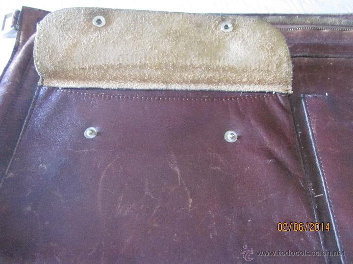 Vintage: CARTERA DE CUERO CIERRE YKK, DIVERSOS COMPARTIMENTOS - Foto 3