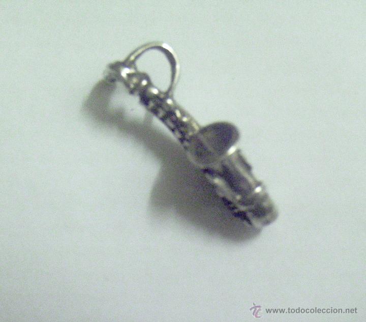 Vintage: COLGANTE SAXOFON DE PLATA - Foto 2