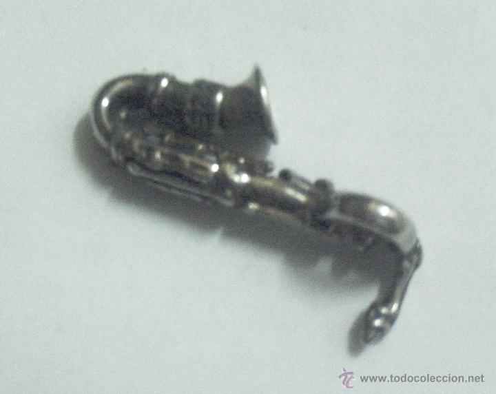 Vintage: COLGANTE SAXOFON DE PLATA - Foto 4