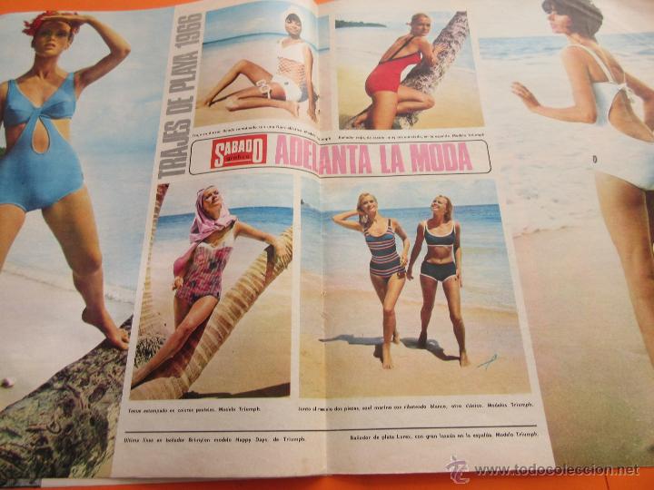 Vintage: ARTICULO 1966 - MODA BA&Ntilde;O 1966 - 5 PAGINAS - Foto 2