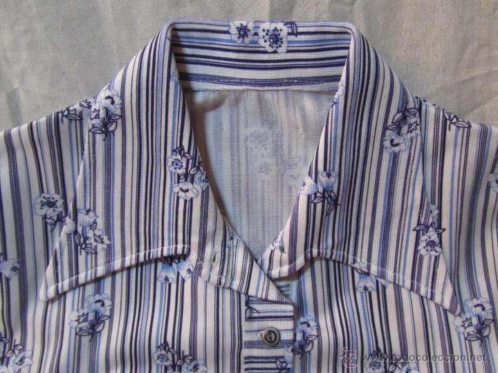 Vintage: Camisa rayas y flores a&ntilde;os 70 - Foto 4