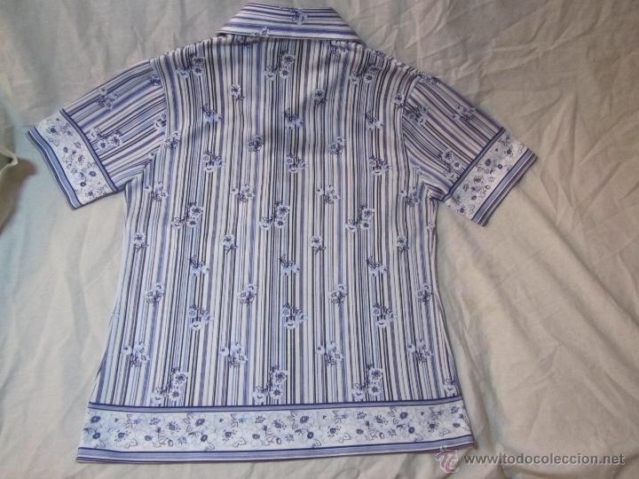 Vintage: Camisa rayas y flores a&ntilde;os 70 - Foto 9