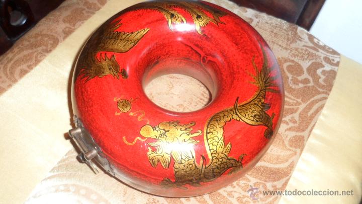 Vintage: JOYERO CHINO DE MADERA LACADA, PARA COLLARES - Foto 1