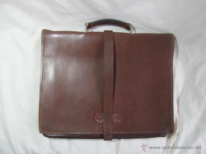 Vintage: Antigua cartera de cuero - Foto 7