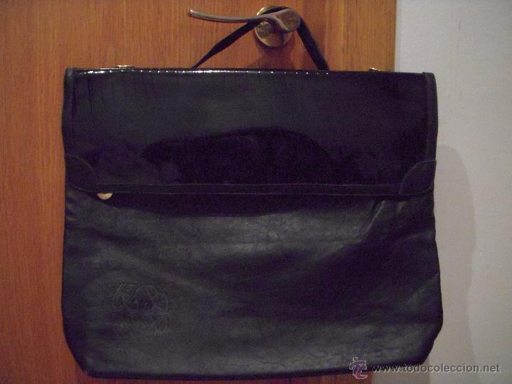 Vintage: bolso de piel negro - Foto 6
