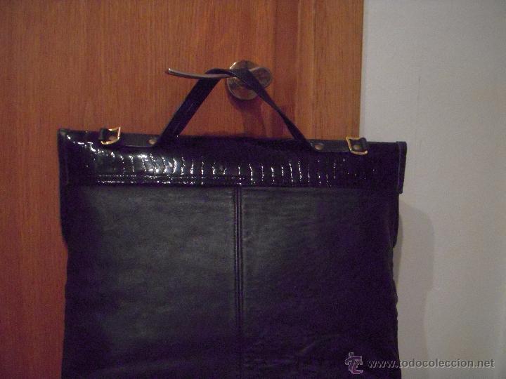 Vintage: bolso de piel negro - Foto 7