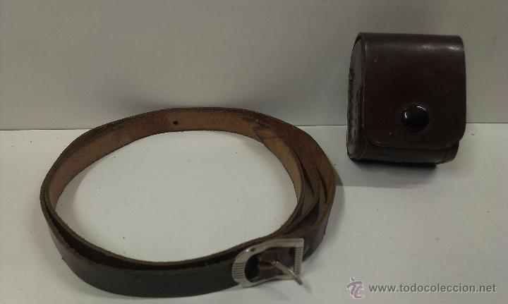 Vintage: ANTIGUA FUNDA CON CORREA REALIZADA EN CUERO - Foto 1