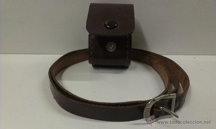 Vintage: ANTIGUA FUNDA CON CORREA REALIZADA EN CUERO - Foto 2